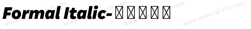 Formal Italic字体转换